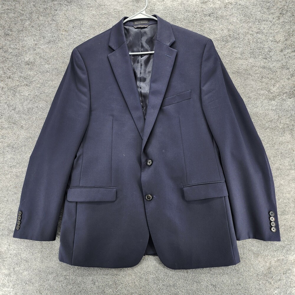 Lauren Ralph Lauren Blazer Mens 42L Blue 2 Button Wool